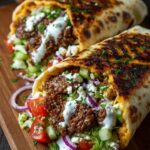 Wrap with Creamy Lemon Feta Honey Sauce Recipe