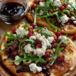 Cranberry Balsamic Flatbread with Goat Cheese & Arugula Recipe