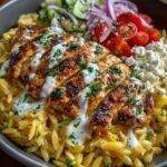 Bowl with Spicy Garlic Feta Yogurt Sauce Recipe