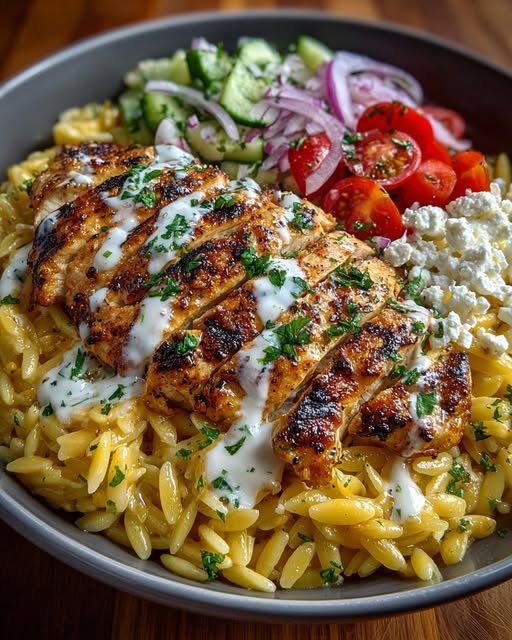 Bowl with Spicy Garlic Feta Yogurt Sauce Recipe