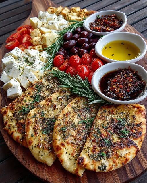 Rustic Mediterranean Flatbread and Cheese Board Recipe