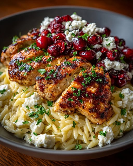 h Lemon Feta Sauce & Roasted Cranberries Recipe