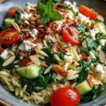 Spinach and Orzo Salad with Feta and Almonds Recipe