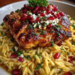 zo with Feta Sauce & Roasted Pomegranate Recipe