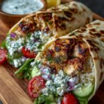 Greek Chicken Wrap Bowls with Garlic Yogurt Sauce Recipe
