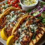 Greek Chicken Pita Wraps with Garlic Yogurt Sauce Recipe