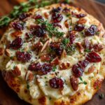Crispy Flatbread with Brie, Cranberries & Roasted Almonds Recipe