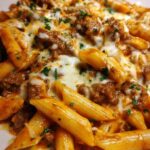 Ground Beef Penne in Cream Cheese Tomato Sauce Recipe