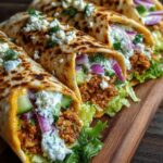 en Wrap with Dill Lemon Honey Feta Cream Recipe