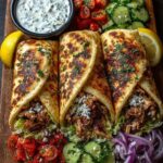 Gyro Wraps with Creamy Garlic Feta Sauce Recipe