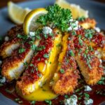 Spicy Crispy Hot Honey Lemon Feta Chicken Cutlets Recipe