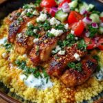scous Bowl with Garlic Feta Yogurt Sauce Recipe