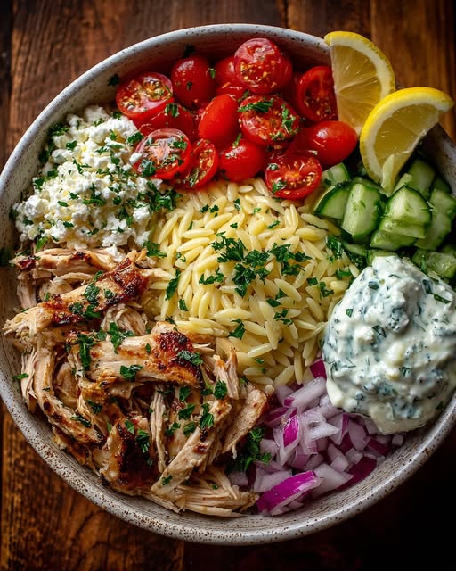 Salad Bowl with Garlic Feta Yogurt Sauce Recipe