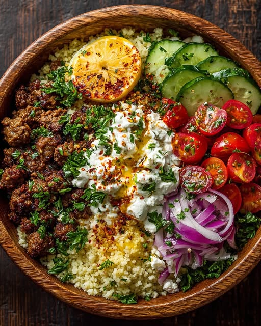 mb Bowl with Creamy Hot Honey Feta Sauce Recipe - Recipe Image