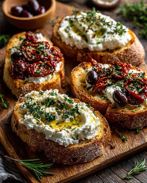 Rustic Mediterranean Bread and Whipped Feta Board Recipe