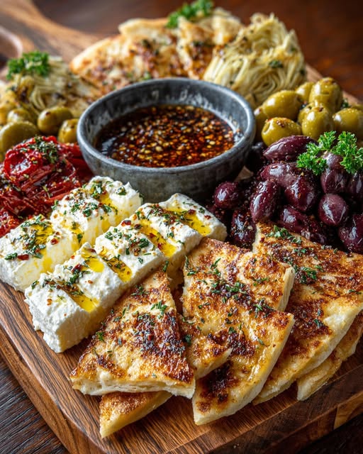 Olives & Garlic Pita Chips Recipe - Recipe Image