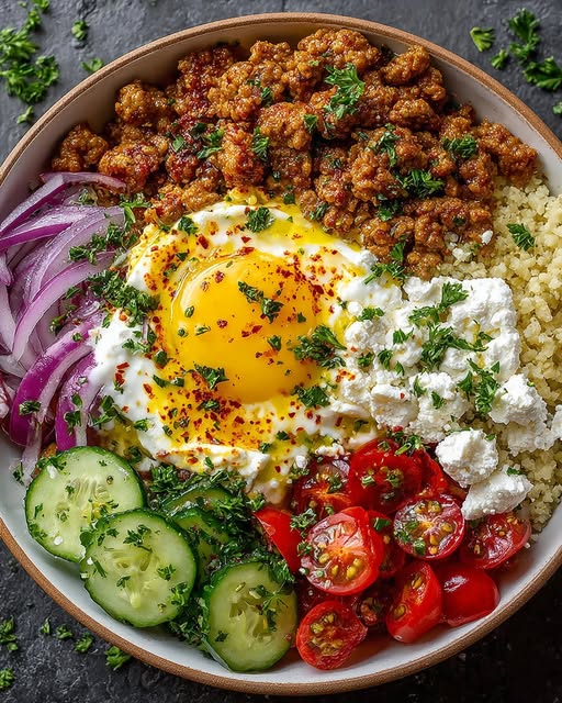 ey Bowl with Creamy Hot Honey Feta Sauce Recipe