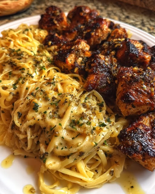 Linguine in Creamy Garlic Parmesan Sauce Recipe