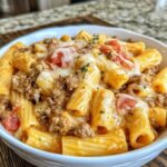 CREAMY VELVEETA BEEF & RIGATONI PASTA Recipe