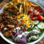 Crispy Chicken Loaded Fries Salad Bowl Recipe