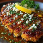Spicy Crispy Hot Honey Lemon Feta Turkey Cutlets Recipe
