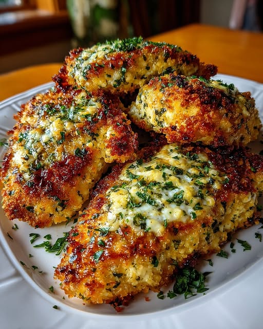 emon Feta Chicken with Garlic Herb Crust Recipe