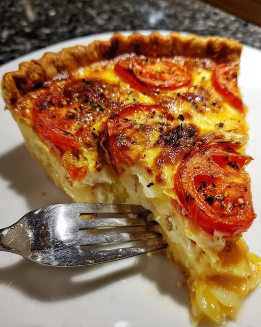 Cheesy Potato and Onion Pie Recipe