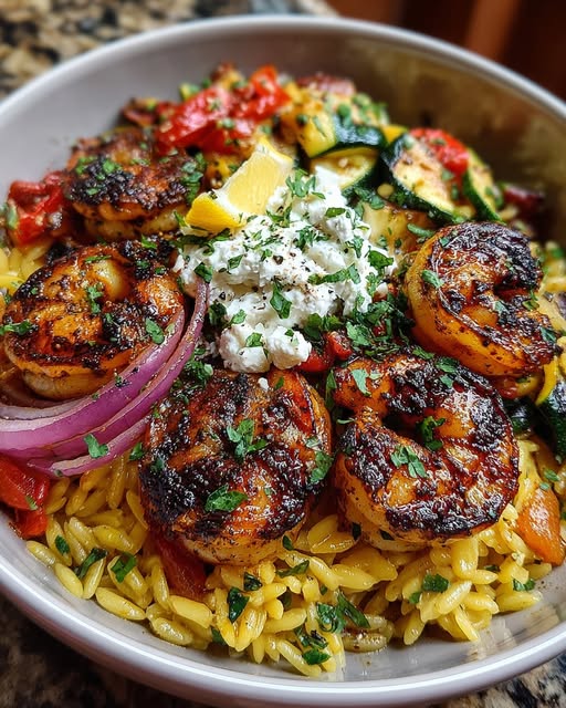 Toss cooked orzo with grilled vegetables Recipe - Recipe Image
