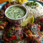 Peruvian Chicken and Rice with Green Sauce Recipe
