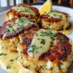 CHEDDAR BAY CRAB CAKES WITH LEMON BUTTER DRIZZLE Recipe