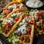 Greek Chicken Pita Wraps with Dill Garlic Yogurt Sauce Recipe