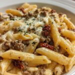 Stir in the shredded mozzarella and butter, allowing them to melt into the sauce for a rich, silky finish Recipe