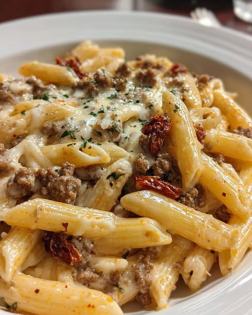 Stir in the shredded mozzarella and butter, allowing them to melt into the sauce for a rich, silky finish Recipe - Recipe Image