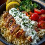 n Rice Bowl with Lemon Feta Yogurt Sauce Recipe
