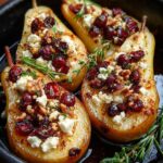 Baked Pears with Feta, Honey, and Cranberries Recipe