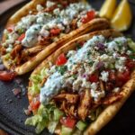 Mediterranean Chicken Pita with Creamy Lemon Garlic Feta Recipe