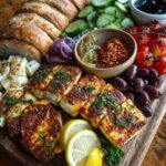 Rustic Mediterranean Bread & Spicy Halloumi Platter Recipe