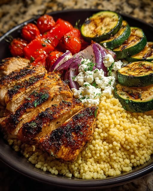 cous with Grilled Veggies & Whipped Feta Recipe - Recipe Image