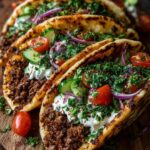 Mediterranean Ground Beef Pita Wraps with Fresh Herb Mix Recipe