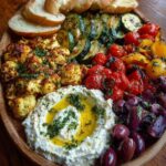 Creamy Feta & Roasted Veggie Mezze Board Recipe