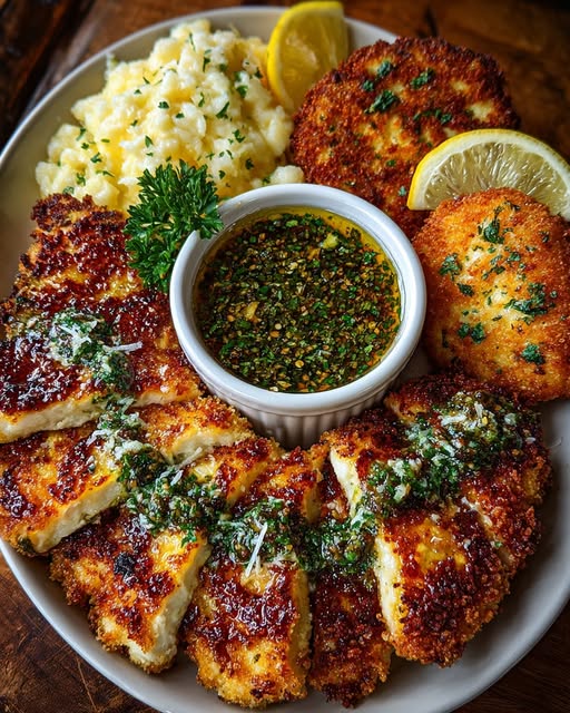 t Cheese Chicken Cutlets with Herb Crust Recipe - Recipe Image