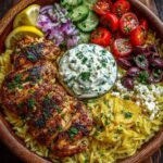 with Lemon Feta Yogurt Sauce & Olive Mix Recipe