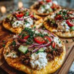 Lamb Flatbread with Hot Honey Feta Cream Recipe