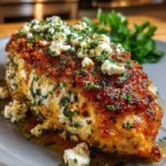 Crispy Hot Honey Lemon Feta Chicken Breasts with Herb Crust Recipe