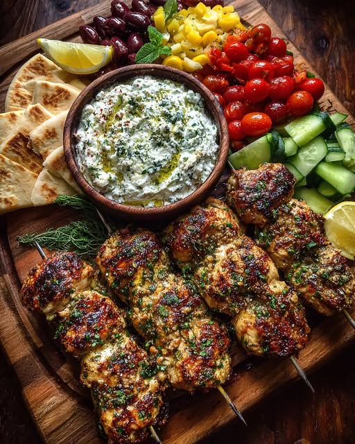 razing Board with Feta Dip & Fresh Herbs Recipe