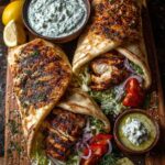 ro Wraps with Creamy Garlic Yogurt Sauce Recipe