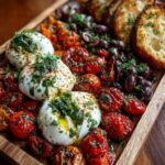 Mediterranean Burrata Tapas Board with Roasted Tomatoes Recipe