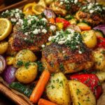 Sheet-Pan Lemon Chicken with Roasted Vegetables & Feta Recipe