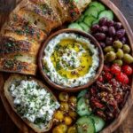 Rustic Mediterranean Bread & Feta Platter Recipe