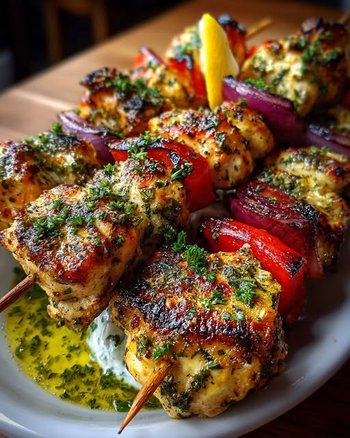 Grilled Lemon Herb Chicken Skewers Recipe